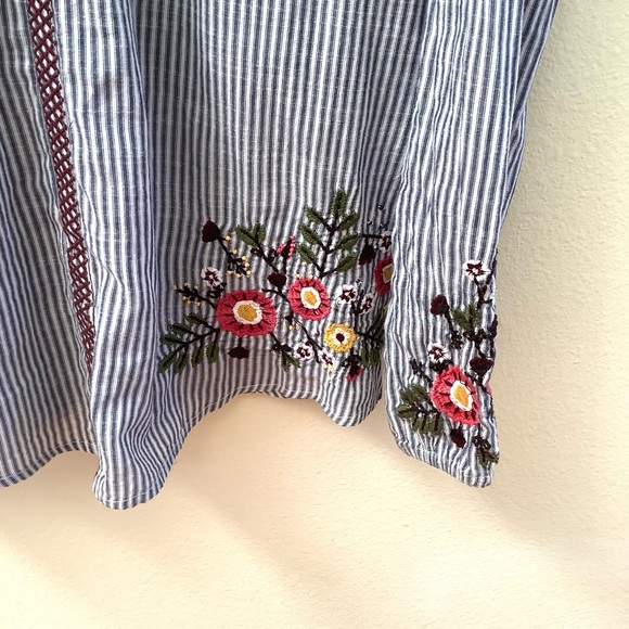 Ruff Hewn boho peasant blouse cotton size S - Picture 3 of 4